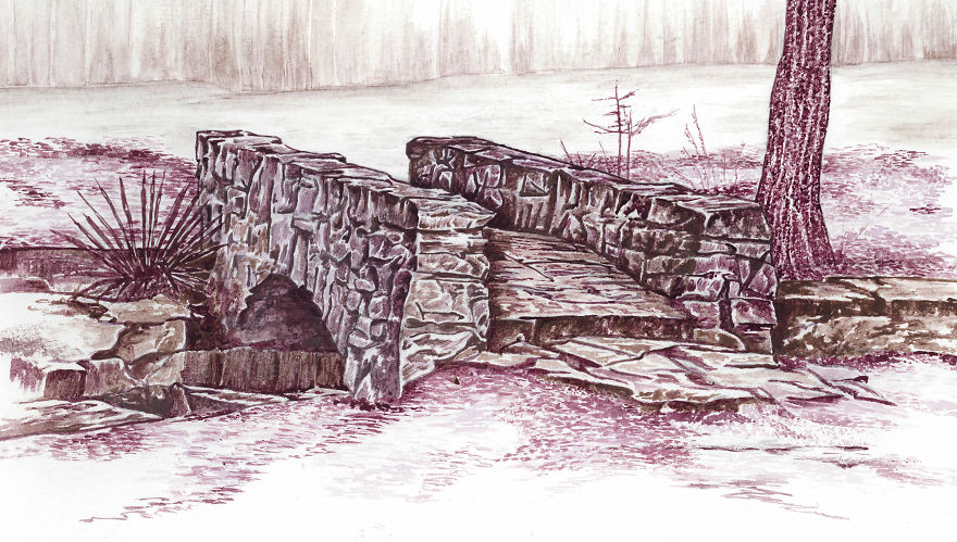 Stone Bridge. Wine: Baco Noir, Pinot Noir