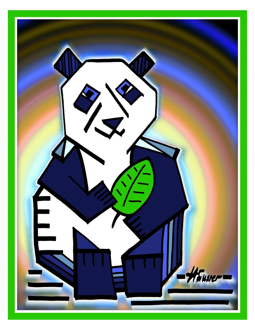 I Created A Unique Series Of Abstract Animals By Combining Traditional Ink Drawing With Digital Editing