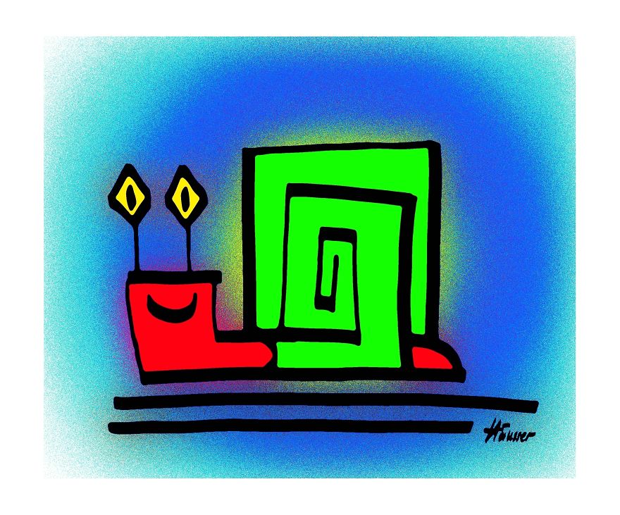 I Created A Unique Series Of Abstract Animals By Combining Traditional Ink Drawing With Digital Editing