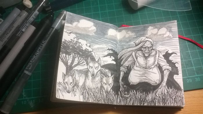 I Make Small Haunted Drawings For Inktober