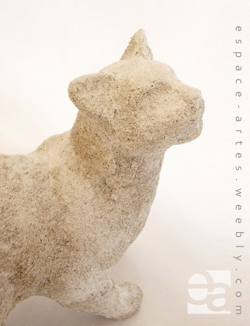 Cat Made Of Sand
