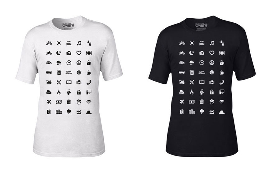 Traveler T-Shirt With 40 Icons Lets You Communicate In Any Country Even If You Don’t Speak Its Language