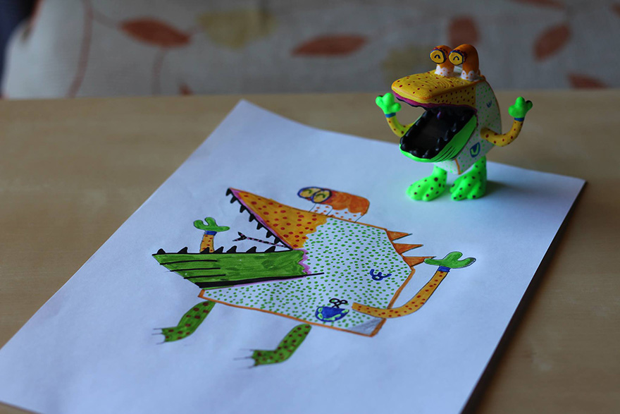 Turning Children's Drawings Into Figurines