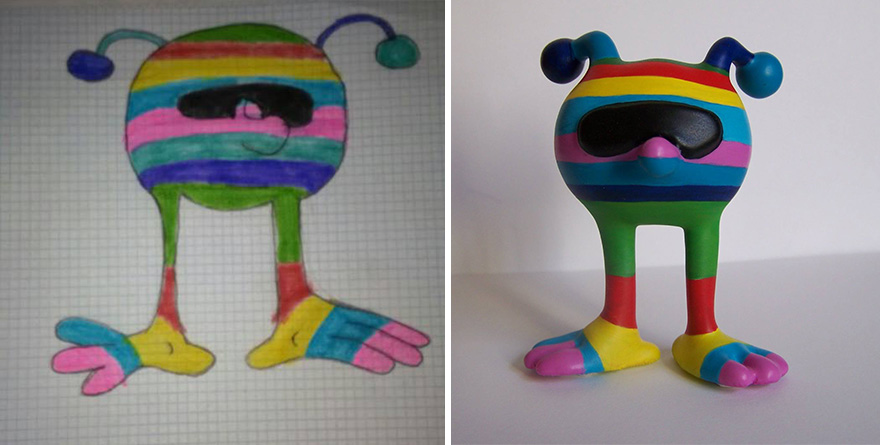 Turning Children's Drawings Into Figurines
