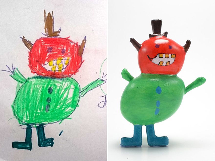 Turning Children's Drawings Into Figurines