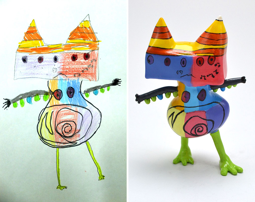 Turning Children's Drawings Into Figurines