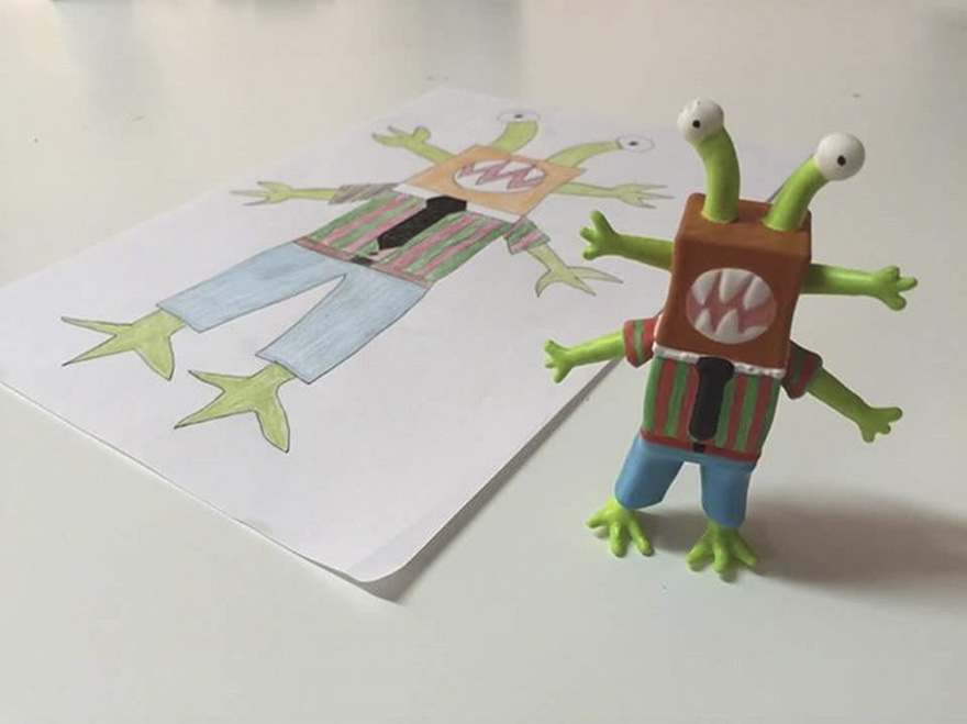 Turning Children's Drawings Into Figurines