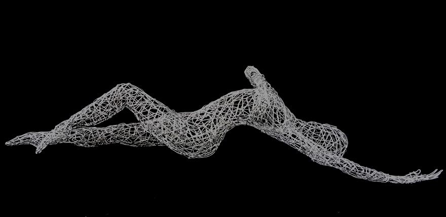 I Use Wire To Create These Sculptures