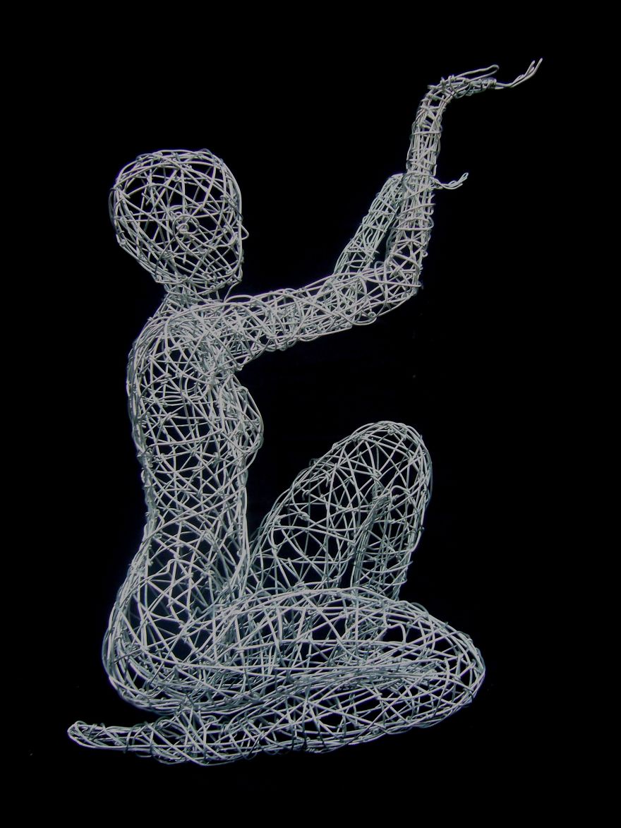I Use Wire To Create These Sculptures