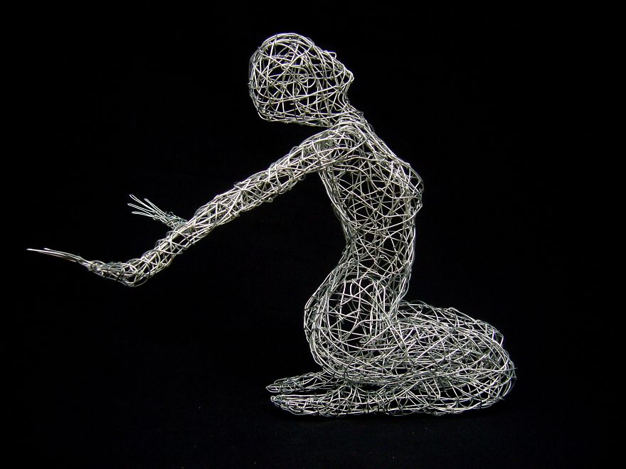 I Use Wire To Create These Sculptures