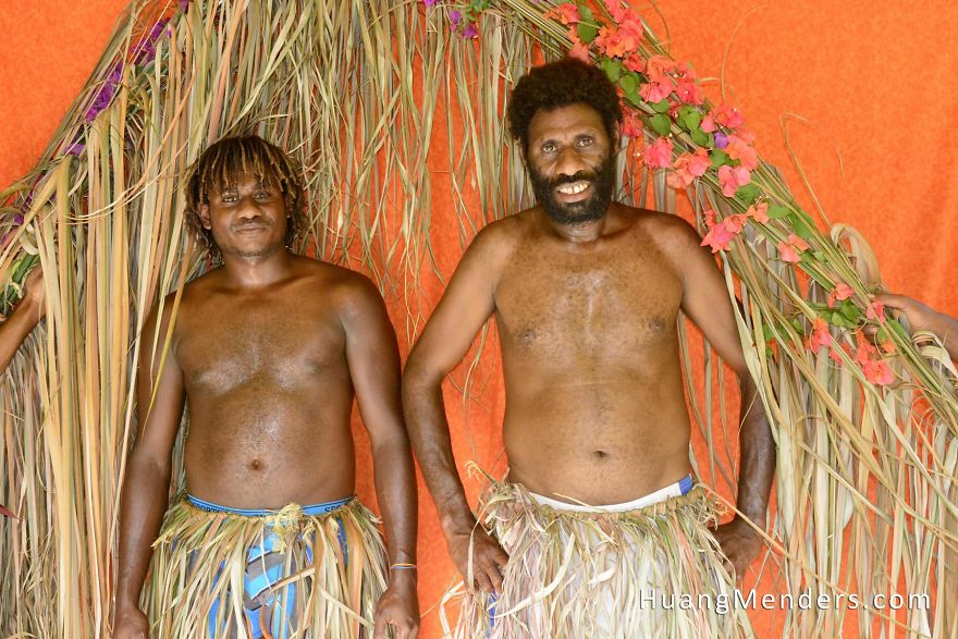 We Brought Our Favorite Orange Backdrop On Our Expedition To The South Pacific