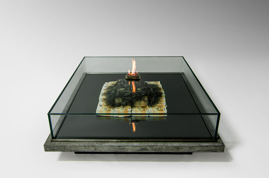 This Table Burns Money (literally)