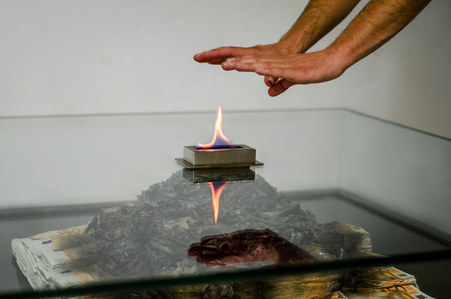 This Table Burns Money (literally)