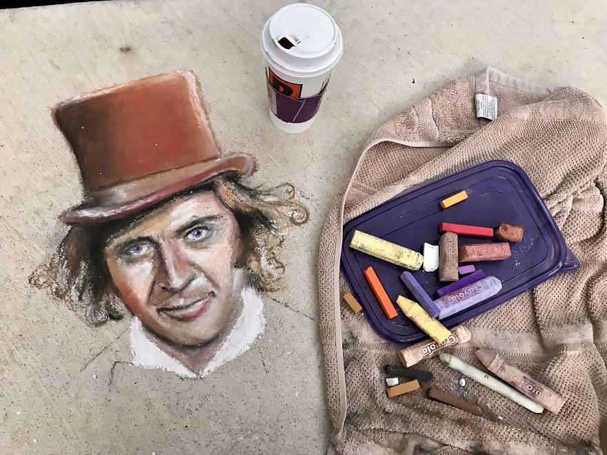 Willy Wonka Chalk Art That I Made With Real Candy Willy Wonka Chalk Art That I Made With Real Candy