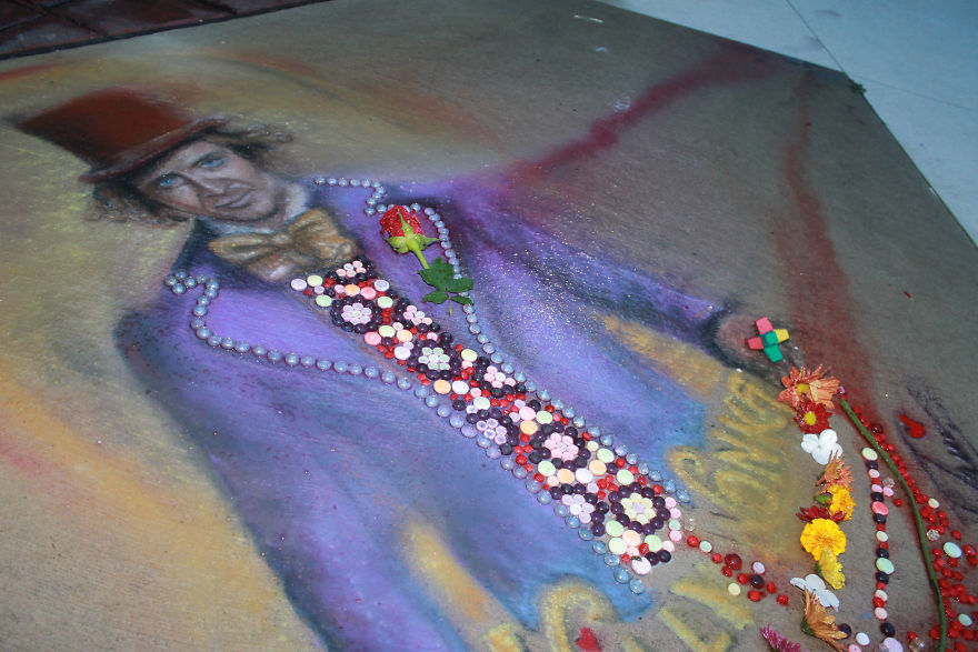 Willy Wonka Chalk Art That I Made With Real Candy