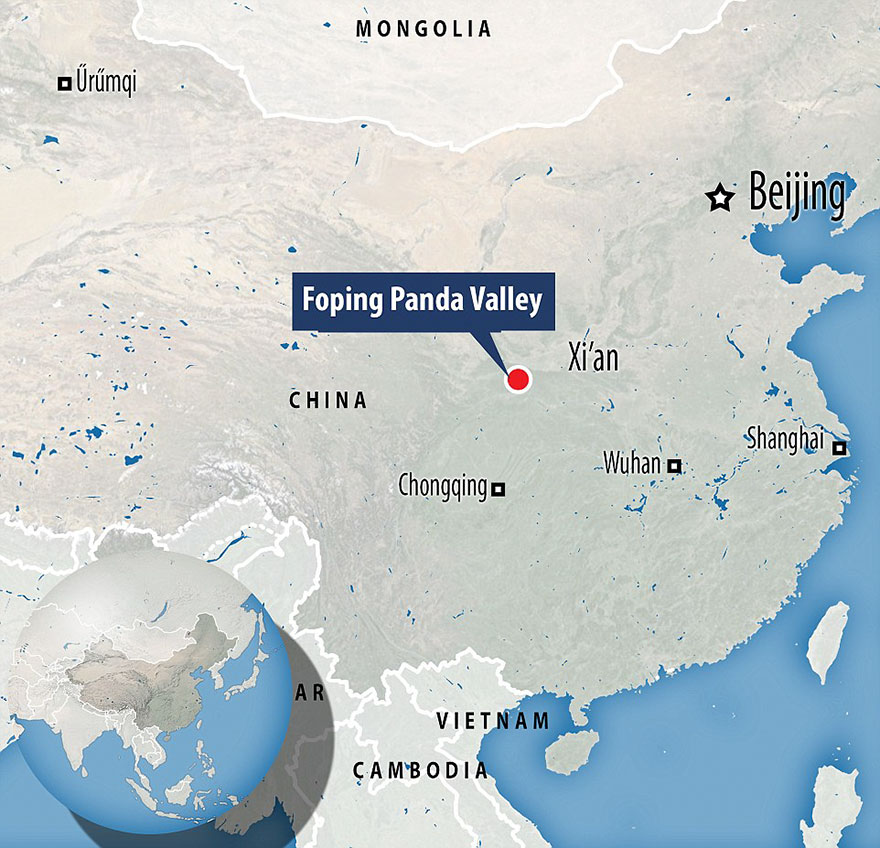 Map with marked Flopping Panda Valley Map with marked Flopping Panda Valley