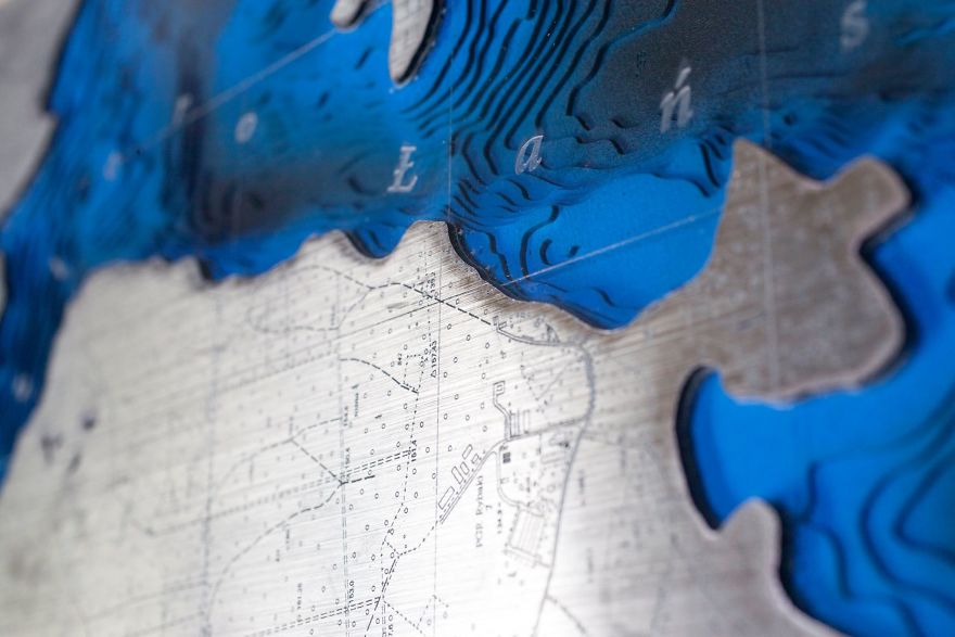 3D Laser Engraved Lake Maps From Wood And Aluminium 3D Laser Engraved Lake Maps From Wood And Aluminium