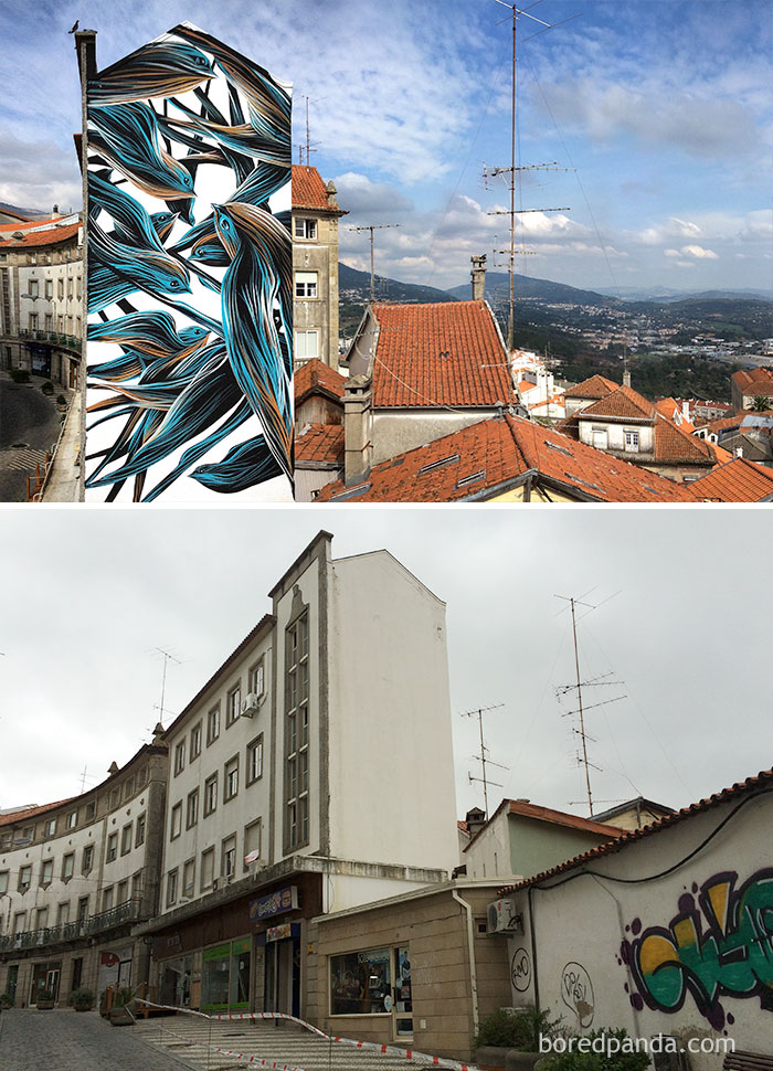 Bird Mural In Covilha, Portugal