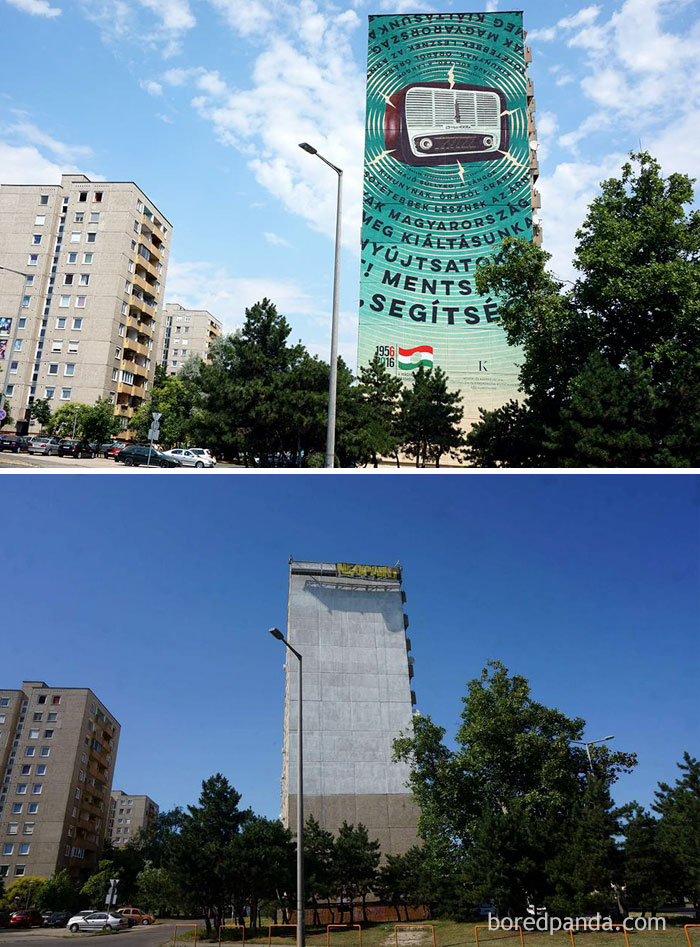 Huge Mural In Budapest, Hungary