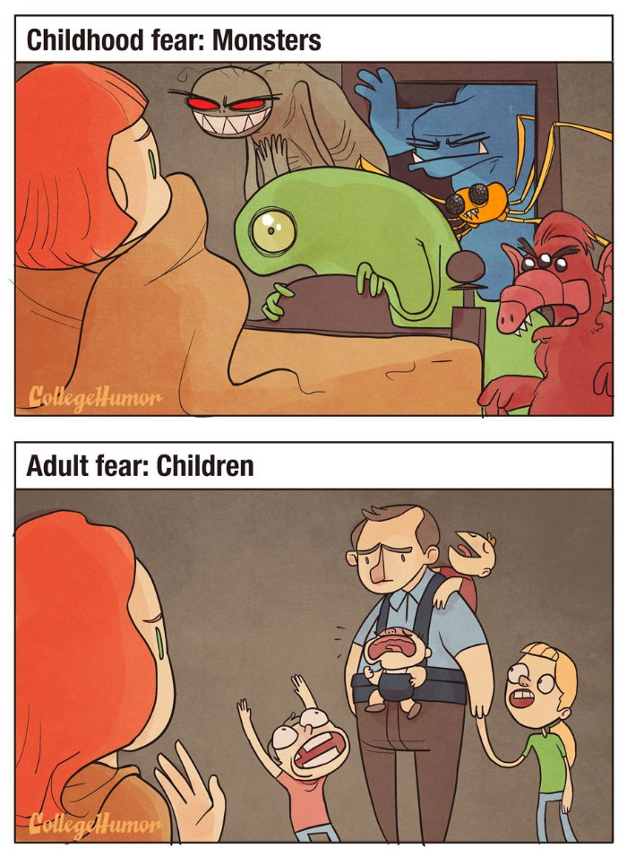 Childhood Fears Vs. Adult Fears