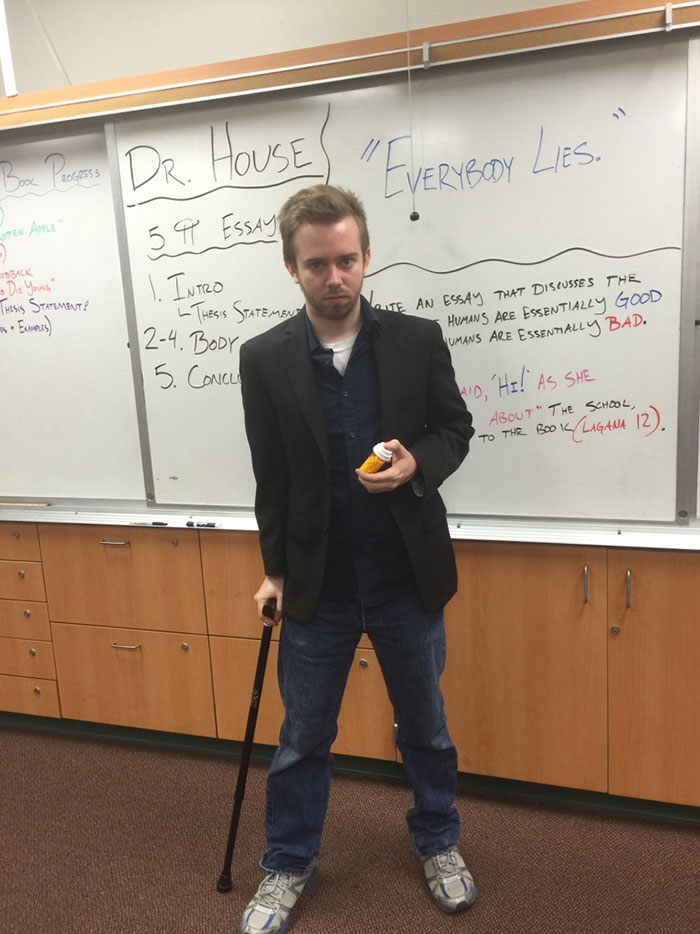 Dressed Up As House For Costume Day. My 9th Graders Don't Understand Why I'm Suddenly A Jerk To Them