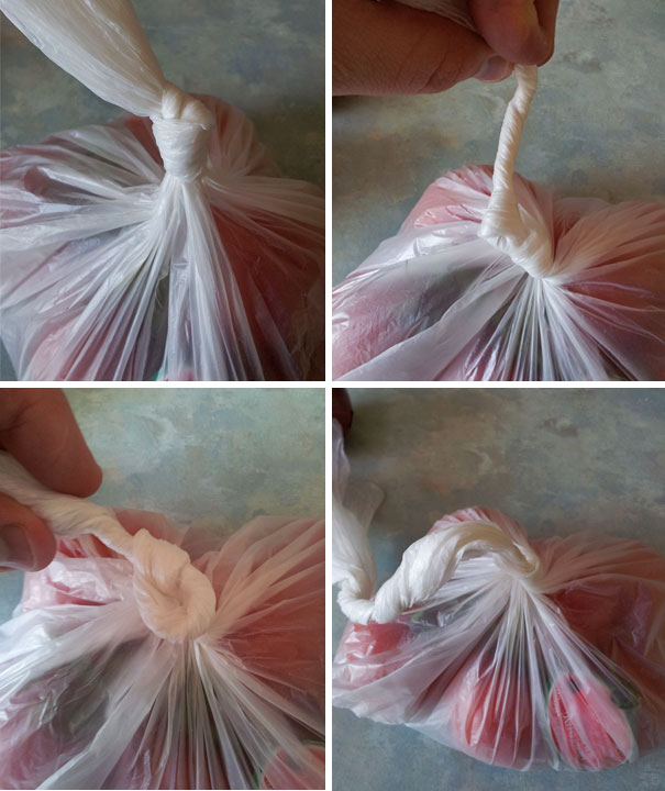Twist Plastic Bags To Make Them Easier To Untie