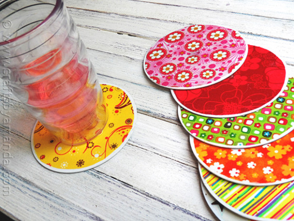 You Can Turn Old CD's Into Colorful Coasters