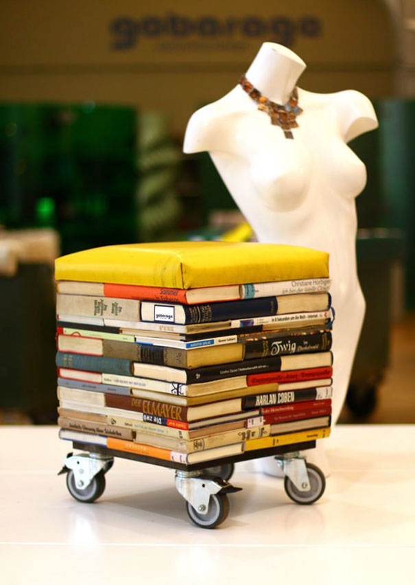 You Can Use Old Books To Make A Stool