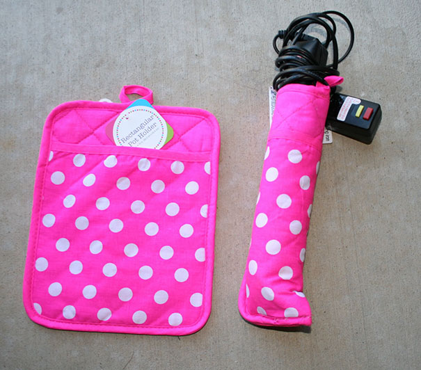Use A Pot Holder As Hair Straightener Case