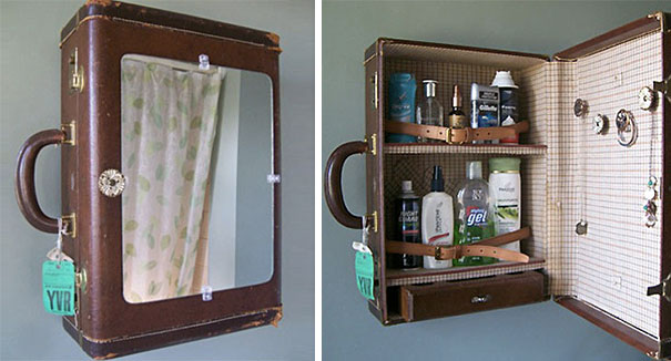 You Can Turn Your Vintage Suitcase Into A Medicine Cabinet