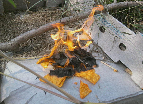 Use Doritos To Start The Fire If You Don't Have Any Kindlings