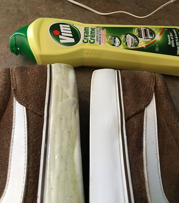 Use The Household Cleaner To Make Your Shoes White Again