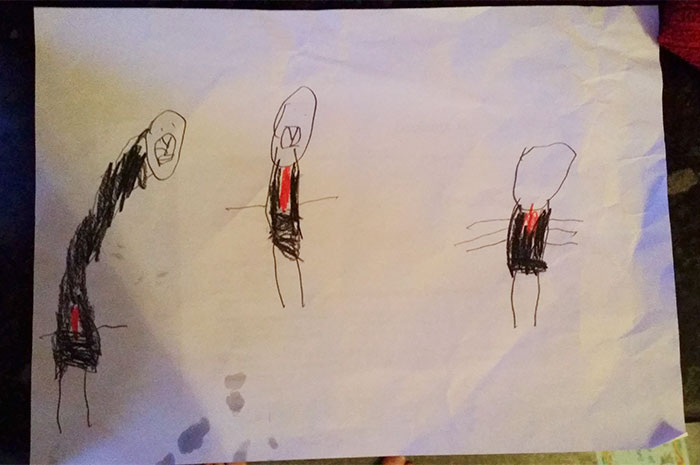 Three imaginary friend drawing 