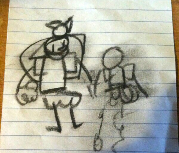 Girl and her shadow friend drawing 