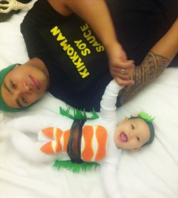 Sushi Roll And Soy Sauce