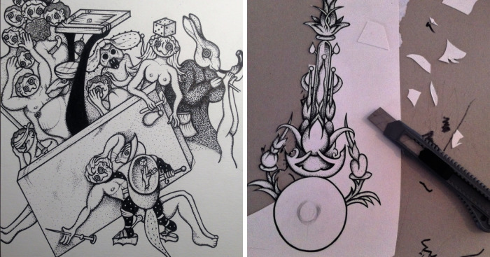 I Created My Own Version Of The Garden Of Earthly Delights Using Collage Technique