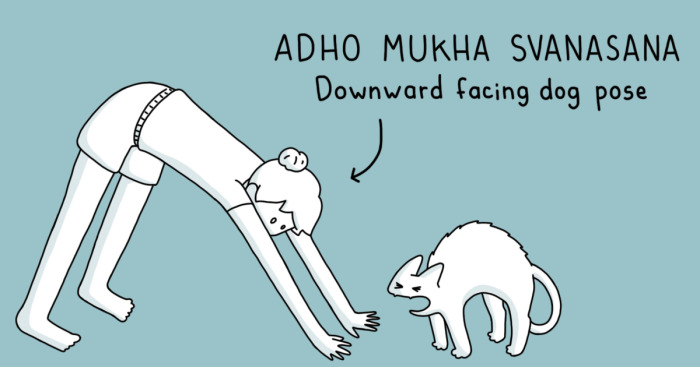 These Comics Show How You Can Do Yoga With Your Cat