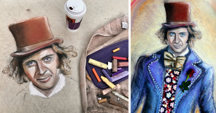 Willy Wonka Chalk Art That I Made With Real Candy