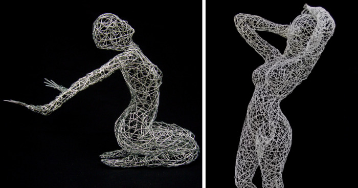I Use Wire To Create These Sculptures