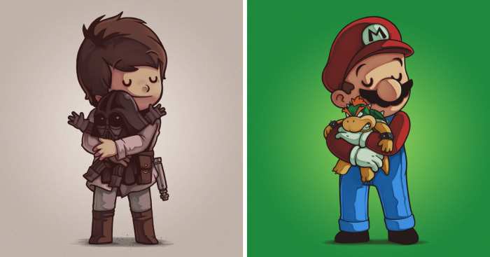 Villains Need Love Too, That’s Why I Spent Months Drawing Them Cuddle