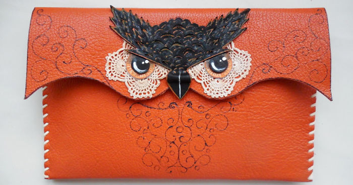 I Use Hand Cut Designs And 3D Collage Techniques To Create Unique Leather Bags