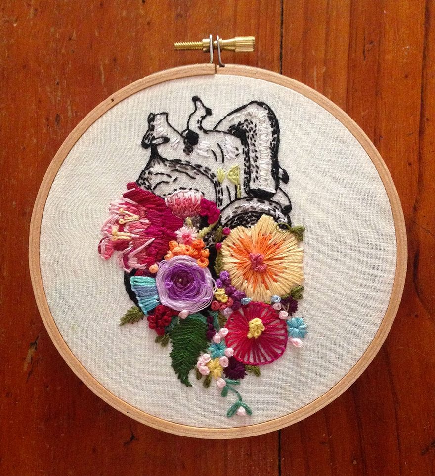 Floral Anatomy Embroideries By InherentlyRandom Beautifully Combine Life An...