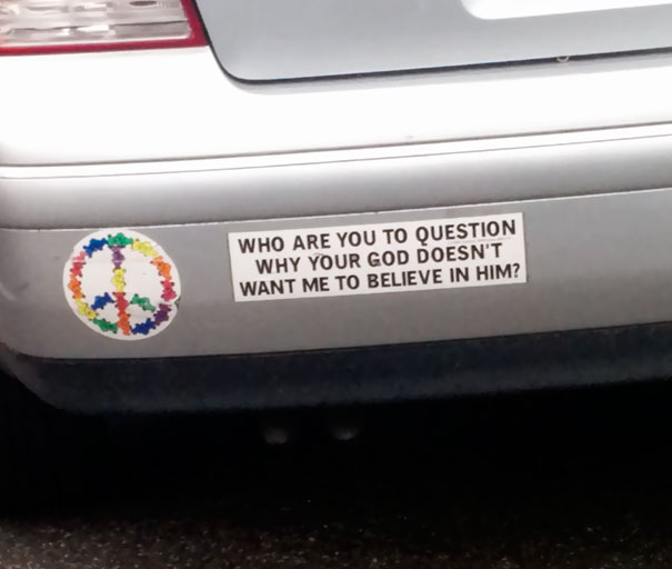 Saw This Bumper Sticker Yesterday