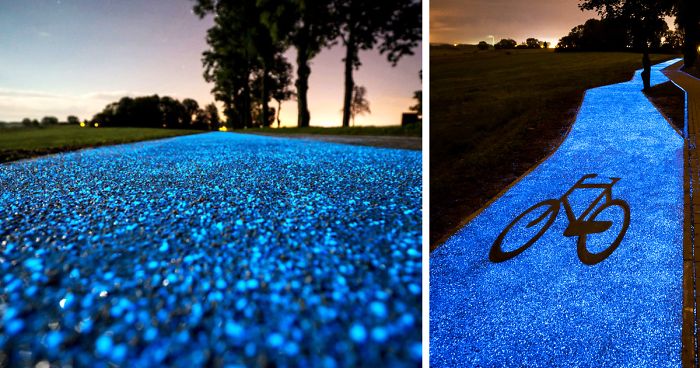 Poland Unveils Glow-In-The-Dark Bicycle Path That Is Charged By The Sun