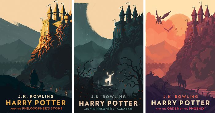 Magical Vintage Harry Potter Book Covers By Olly Moss