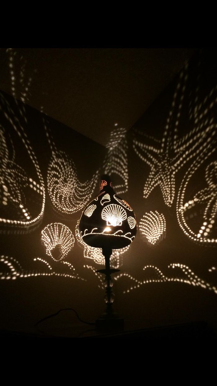 I Made These Seashell Gourd Lamps