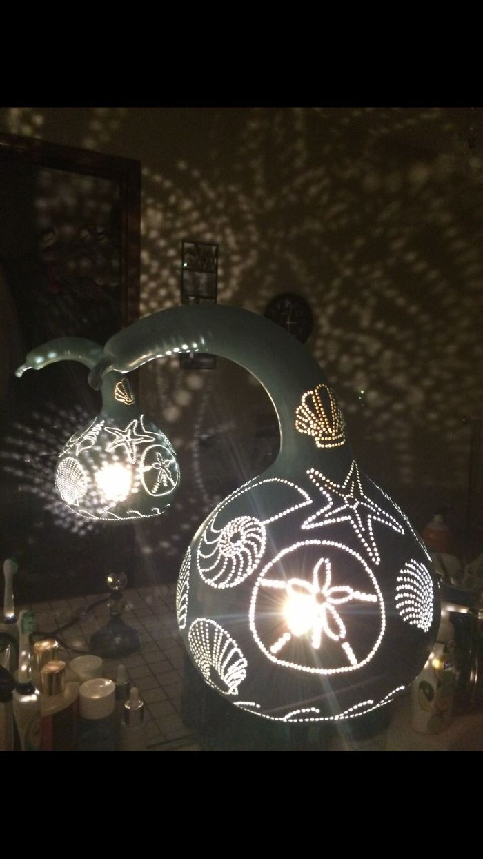 I Made These Seashell Gourd Lamps