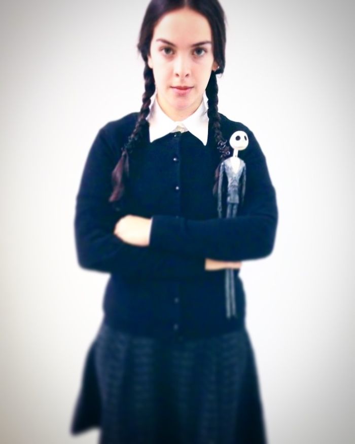 Me As Wednesday Addams Last Halloween... No Make Up, No Nothing, Just The Clothes And The Hair Line. It Felt So Right!