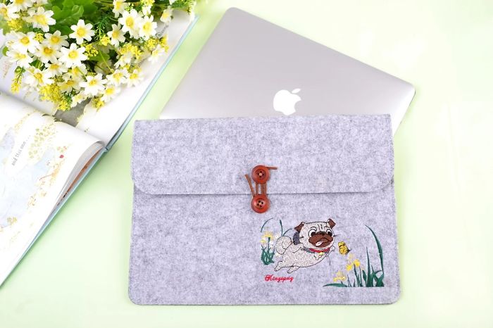 I Design All These Felt Products With Pug Embroidery