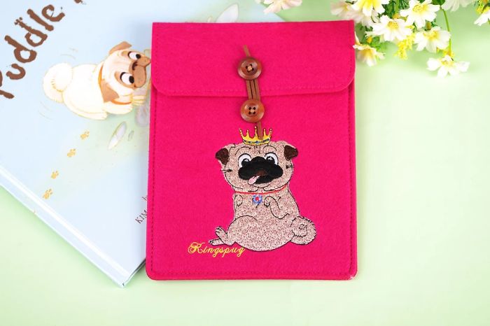 I Design All These Felt Products With Pug Embroidery